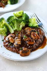 Black Pepper Cube Steaks with Mushroom Cream Sauce